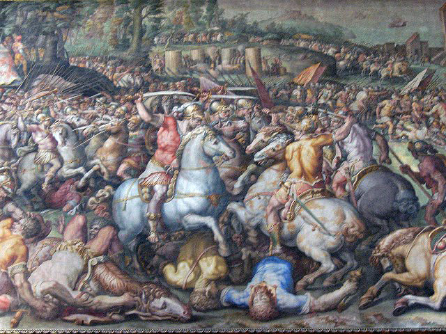Vasari: I fiorentini che sconfiggono i pisani
